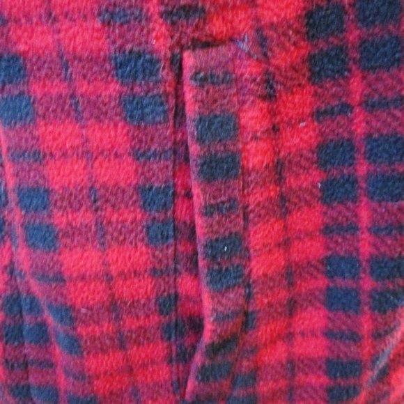 Chaps Women's Flannel Sleeveless Vest, Full Zip, Red and Black Plaid, Size L - Picture 7 of 12
